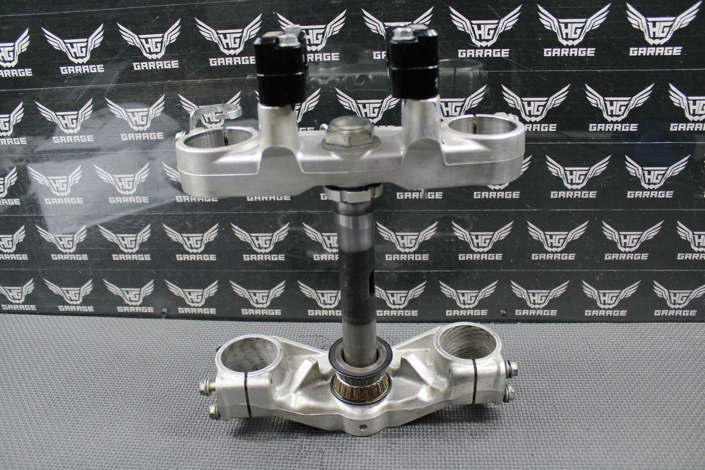2003 KAWASAKI KLX400SR OEM FRONT FORK LOWER UPPER TRIPLE TREE STEM FAT BAR CLAMP - hggarage