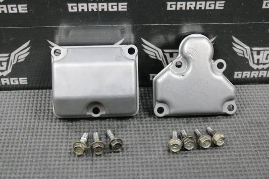 2003 93 - 04 KAWASAKI KX250 OEM EXHAUST POWER VALVE CYLINDER COVERS & BOLTS SET - hggarage
