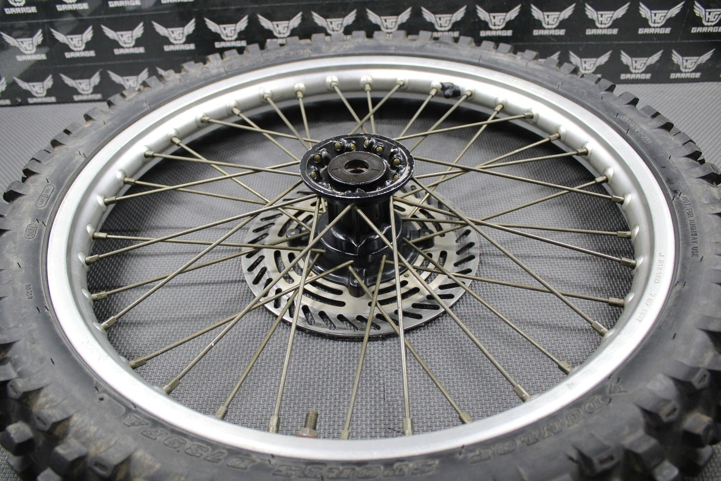 1988 HONDA CR125R CR250R CR500R OEM 21" FRONT WHEEL RIM HUB TIRE 446A5 - KS6 - 830 - hggarage