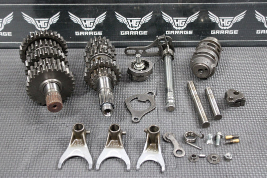 2014 KAWASAKI 14 - 16 KX250F OEM ENGINE TRANSMISSION SHIFT FORKS DRUM GEARBOX DRUM - hggarage