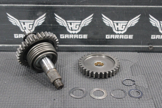 1986 86 - 88 KAWASAKI KDX200 OEM KICKSTART KICK START SHAFT W IDLER GEAR GOOD! - hggarage