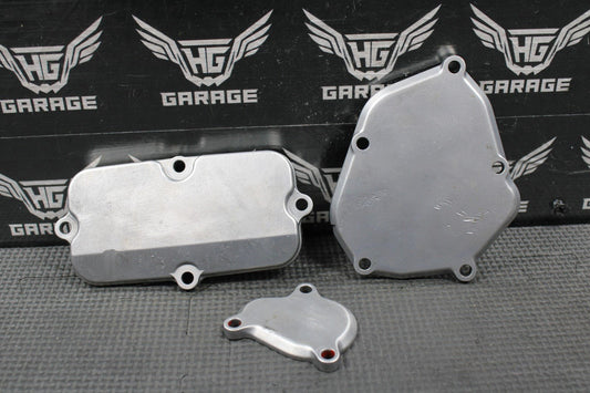 2003 SUZUKI 03 - 06 RM250 OEM EXHAUST POWER VALVE CYLINDER SIDE COVERS COVER SET - hggarage