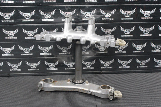 1987 YAMAHA TW200 OEM FRONT FORKS LOWER UPPER TRIPLE TREE STEM CLAMP ASSEMBLY - hggarage