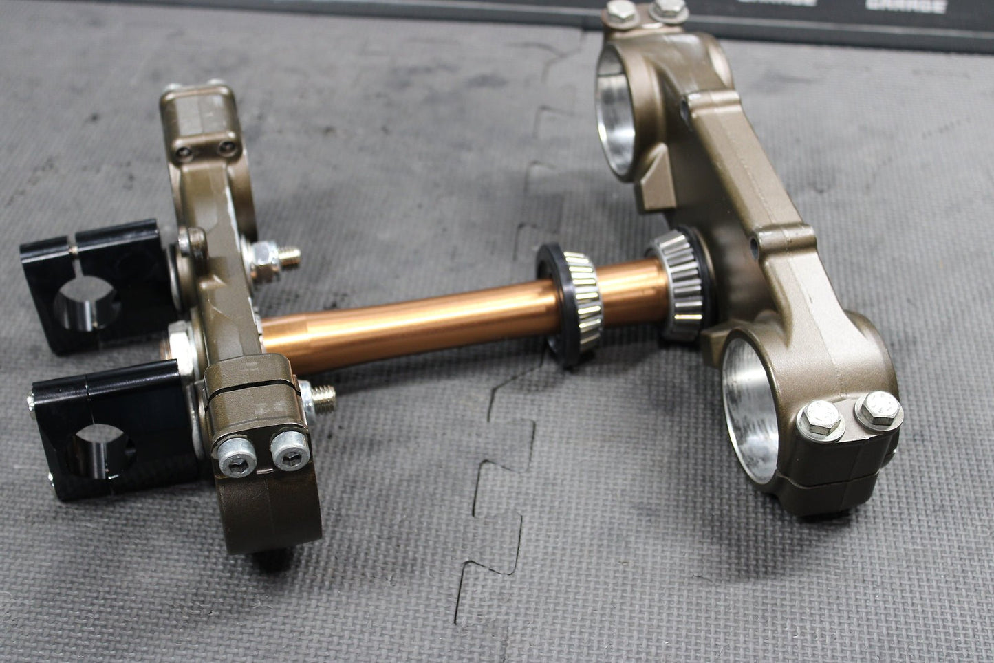 2008 Kawasaki KX250F OEM Front Forks Lower Upper Triple Tree Stem Clamp - hggarage