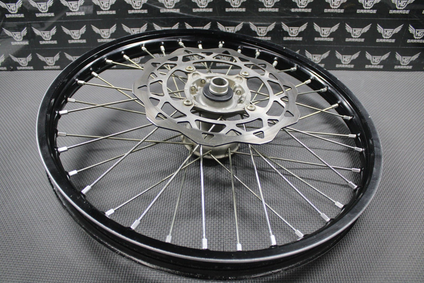 2020 SUZUKI RMZ250 RMZ450 OEM BLACK FRONT WHEEL RIM HUB ROTOR 54100 - 37K00 GOOD! - hggarage
