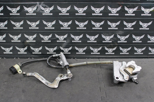 1995 KAWASAKI KX80 OEM NISSIN REAR BACK BRAKE CALIPER MASTER CYLINDER ASSEMBLY - hggarage