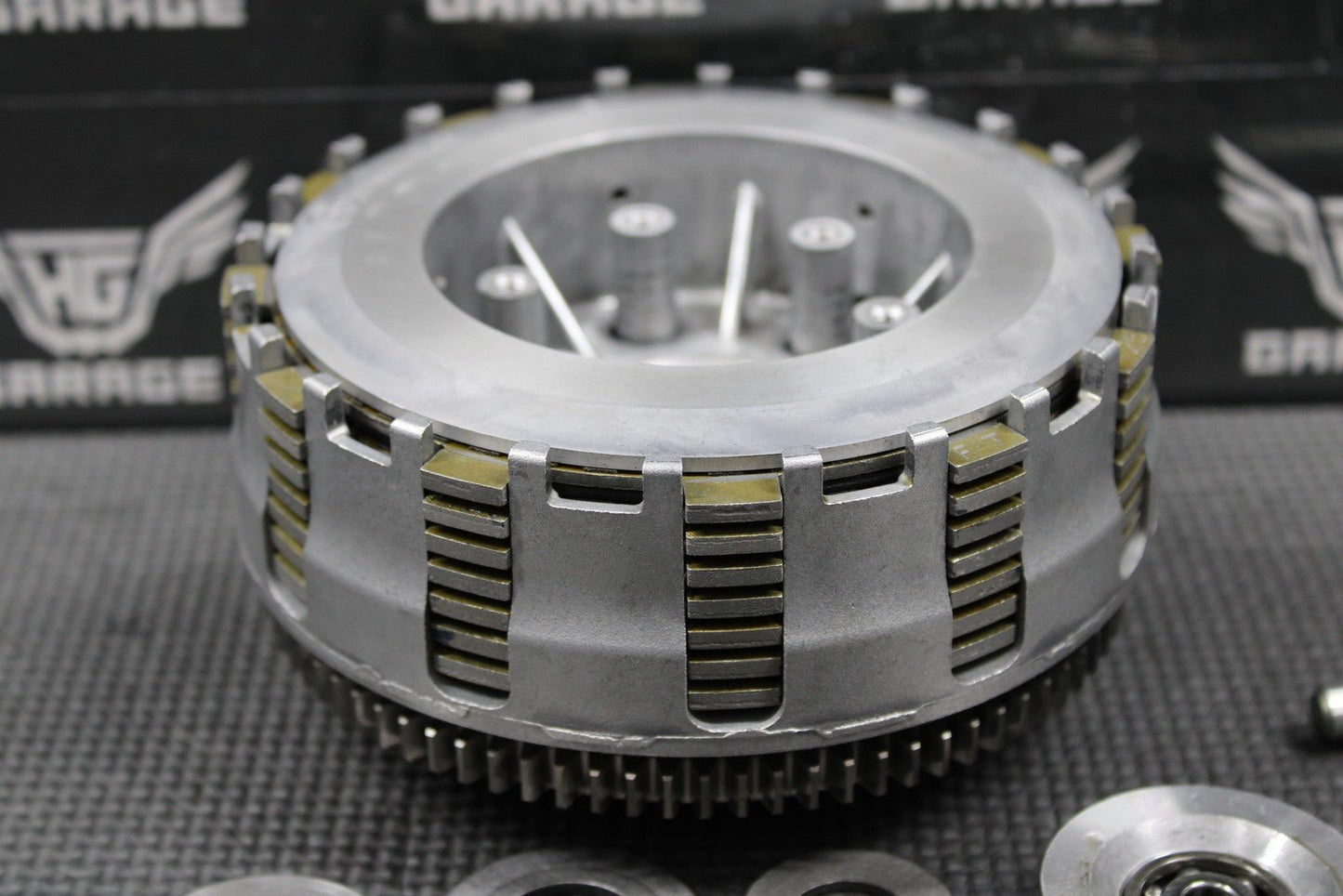 2009 KAWASAKI KLX250SF OEM COMPLETE CLUTCH W PLATES BASKET HUB 13095 - 0576 NICE! - hggarage