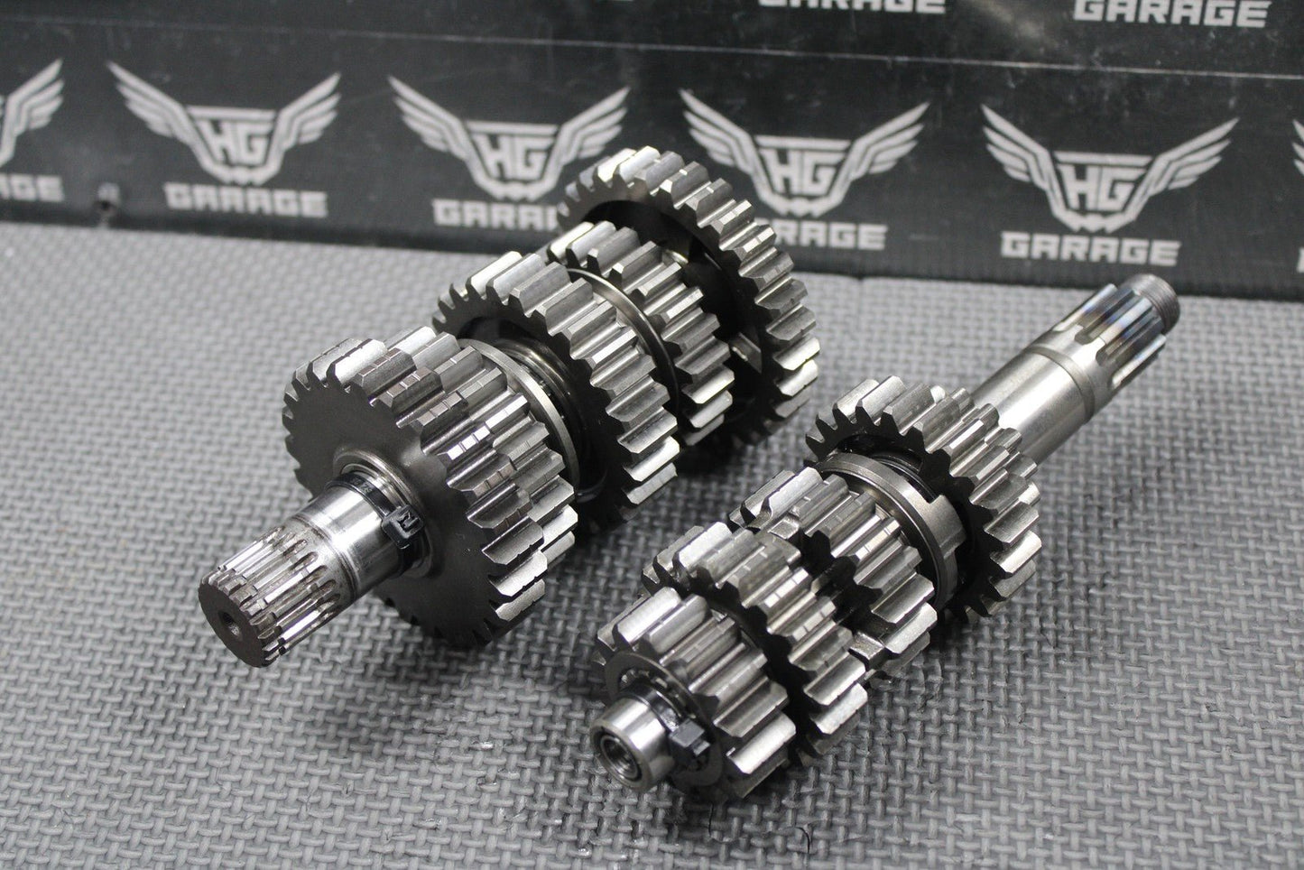 2007 KAWASAKI KX250F OEM TRANSMISSION TRANNY GEARBOX GEARS SHIFT FORKS GOOD - hggarage