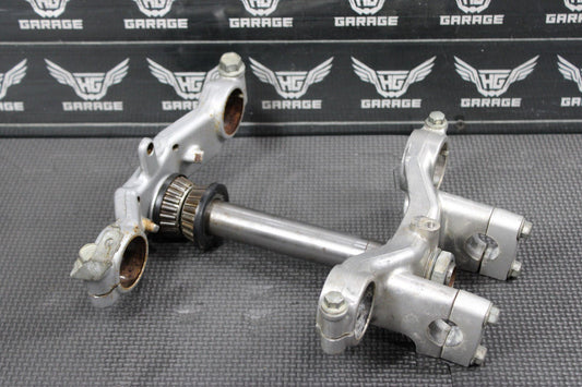 2003 00 - 04 KAWASAKI KX65 OEM FRONT FORKS LOWER UPPER TRIPLE TREE STEM CLAMP - hggarage