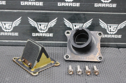 2001 SUZUKI RM80 OEM INTAKE PIPE REED BLOCK ASSEMBLY 13110 - 02B50 13150 - 02B50 - hggarage