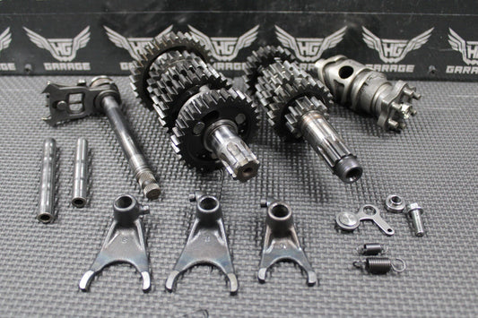 2015 KAWASAKI 05 - 21 KX85 OEM TRANSMISSION TRANNY GEARBOX GEARS SHIFT FORKS NICE! - hggarage