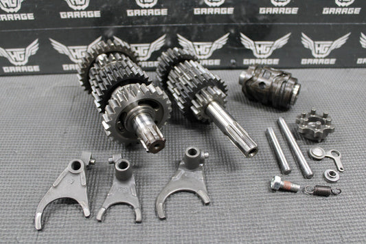 1991 KAWASAKI KX125 OEM TRANSMISSION TRANNY GEARBOX GEARS SHIFT FORKS NICE!! - hggarage