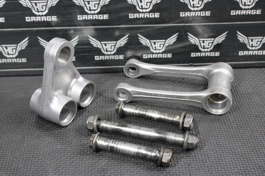 1998 HONDA CR125R CR250R OEM REAR SHOCK LINKAGE LINKS RELAY ARM BOLTS NICE! - hggarage