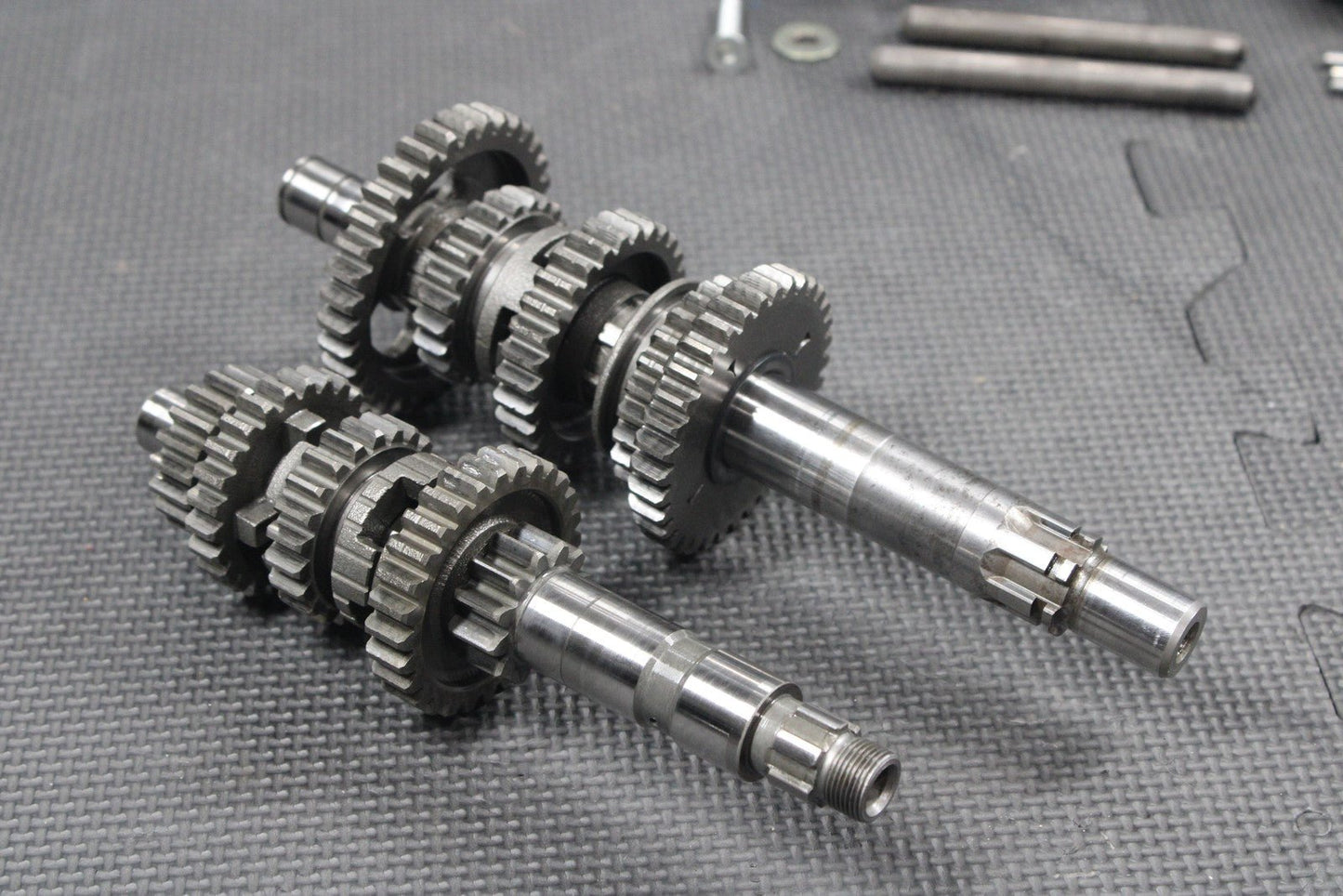 1987 YAMAHA TW200 OEM ENGINE TRANSMISSION TRANNY GEARBOX SHIFT FORKS DRUM GEARS - hggarage