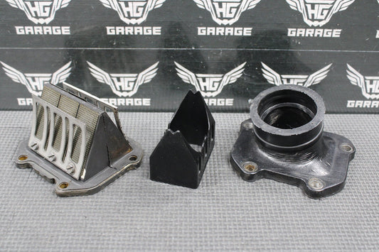 1995 KTM 250 300 OEM INTAKE BOOT REED BLOCK ASSEMBLY 54630050000 54630351244 - hggarage