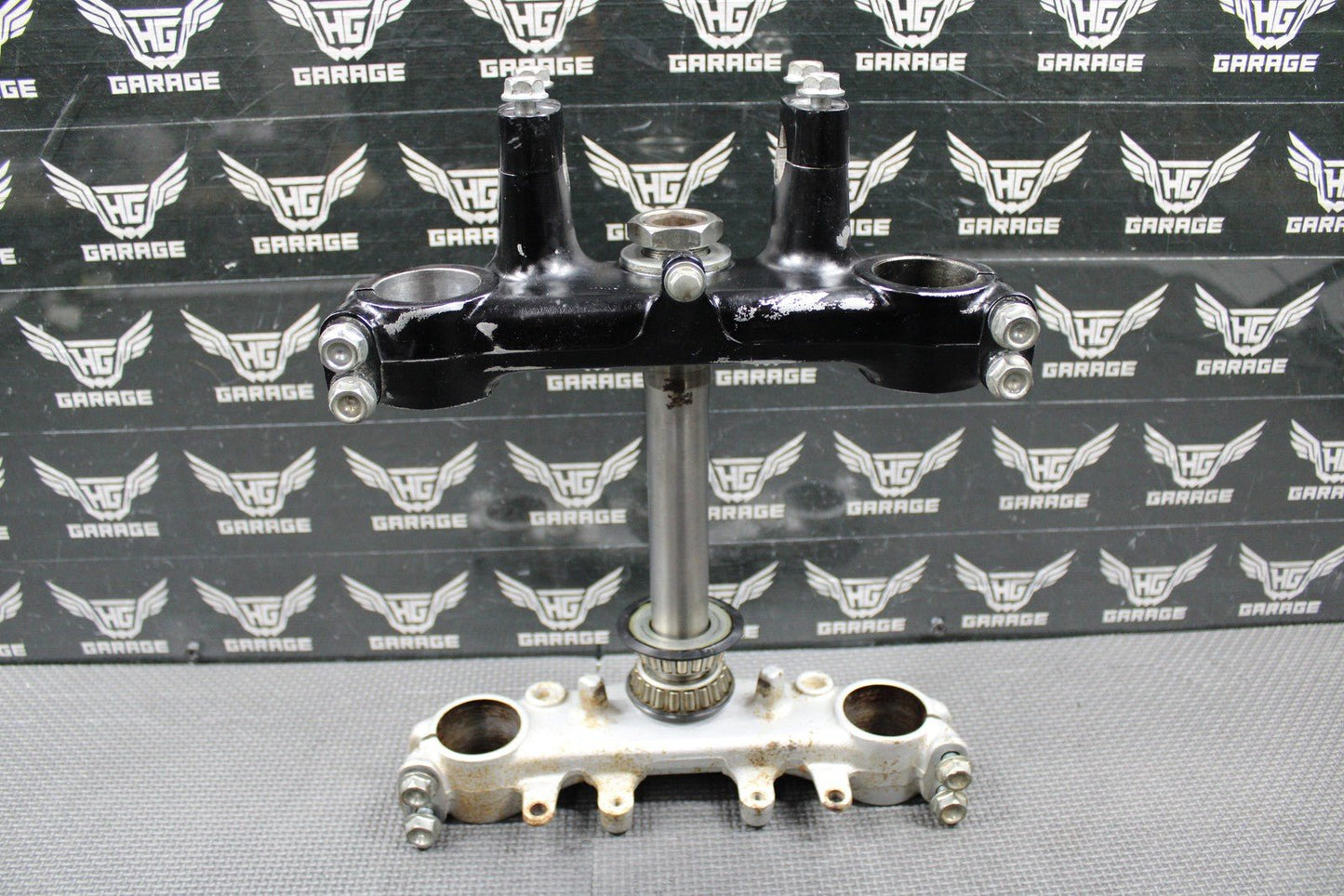 1999 HONDA XR200R 90 - 02 OEM FRONT FORKS LOWER UPPER TRIPLE TREE STEM BAR CLAMP - hggarage