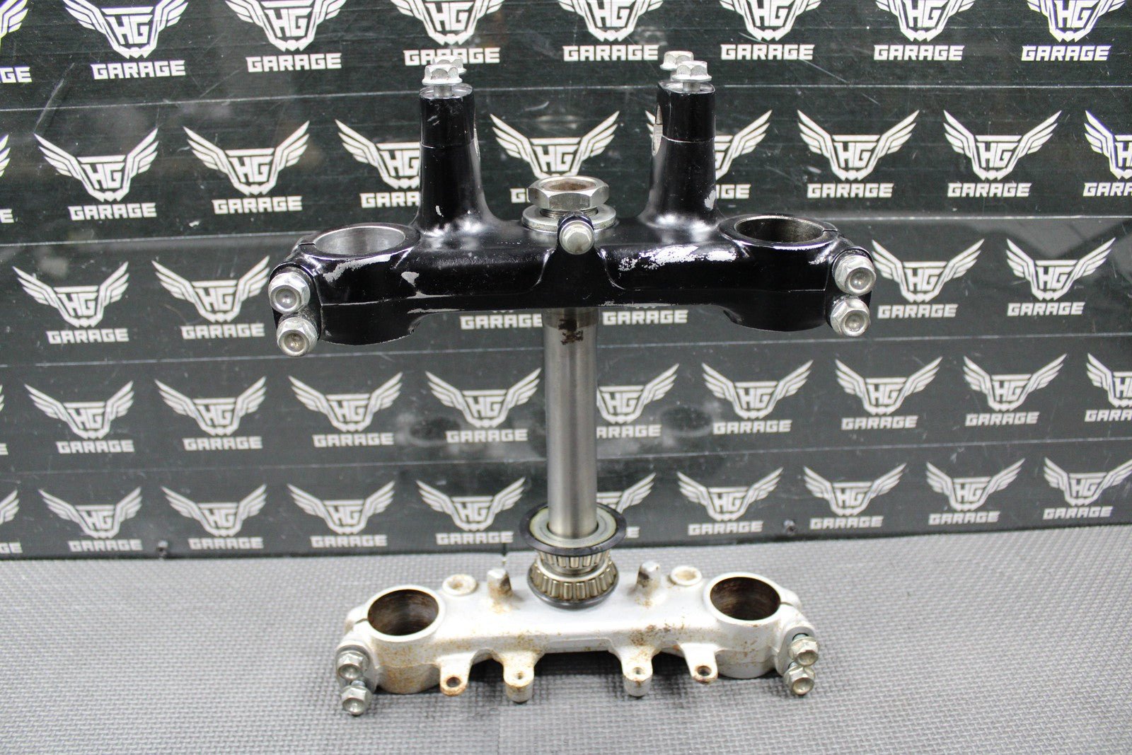 1999 HONDA XR200R 90 - 02 OEM FRONT FORKS LOWER UPPER TRIPLE TREE STEM BAR CLAMP - hggarage