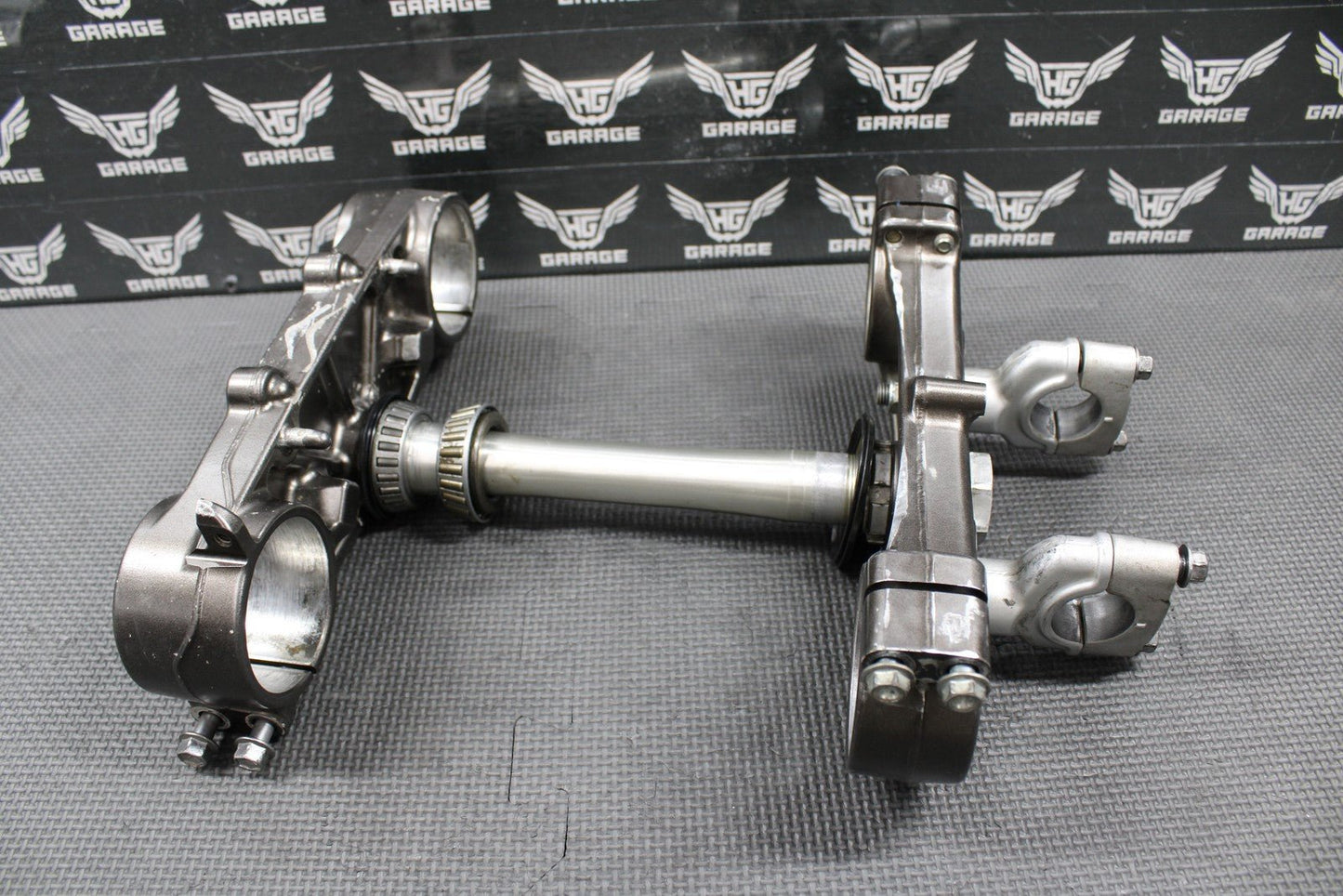 2010 2011 YAMAHA YZ250F OEM FRONT FORKS LOWER UPPER TRIPLE TREE STEM BAR CLAMP - hggarage