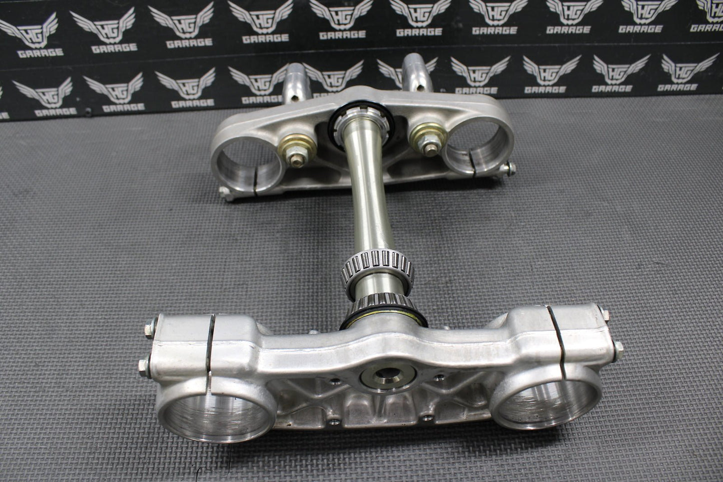 2001 00 - 03 HONDA CR125R OEM FRONT FORKS LOWER UPPER TRIPLE TREE STEM BAR CLAMP - hggarage
