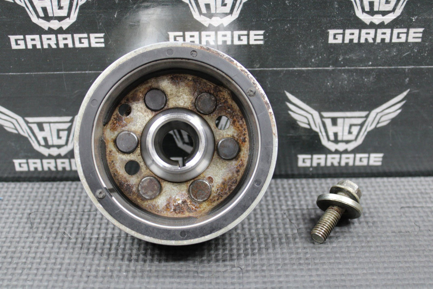 1992 92 - 97 KAWASAKI KX125 OEM STATOR MAGNETO ROTOR FLYWHEEL 21007 - 1235 GOOD! - hggarage
