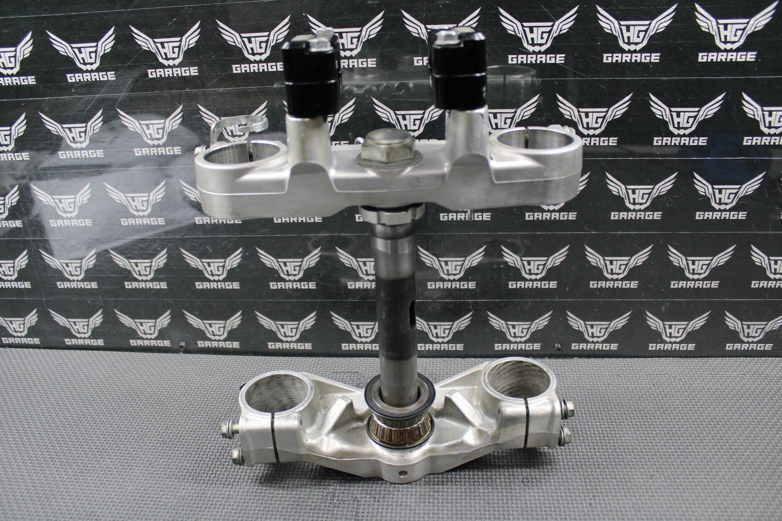 2003 KAWASAKI KLX400SR OEM FRONT FORK LOWER UPPER TRIPLE TREE STEM FAT BAR CLAMP - hggarage