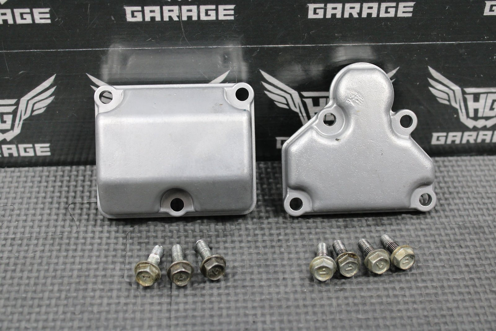 2003 93 - 04 KAWASAKI KX250 OEM EXHAUST POWER VALVE CYLINDER COVERS & BOLTS SET - hggarage