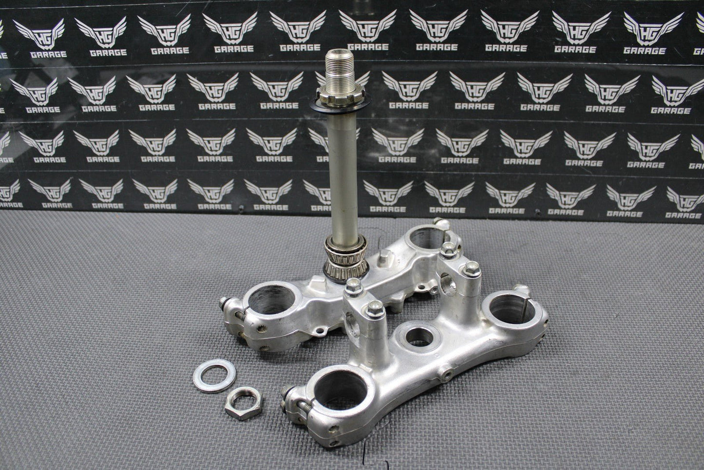 1988 HONDA CR250R OEM FRONT FORKS LOWER UPPER TRIPLE TREE STEM BAR CLAMP - hggarage