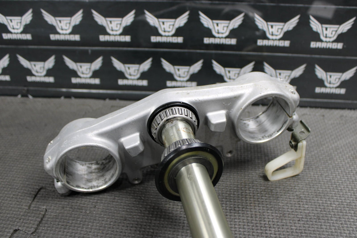 2002 YAMAHA YZ250F OEM FRONT FORKS LOWER UPPER TRIPLE TREE STEM CLAMP FAT BAR - hggarage