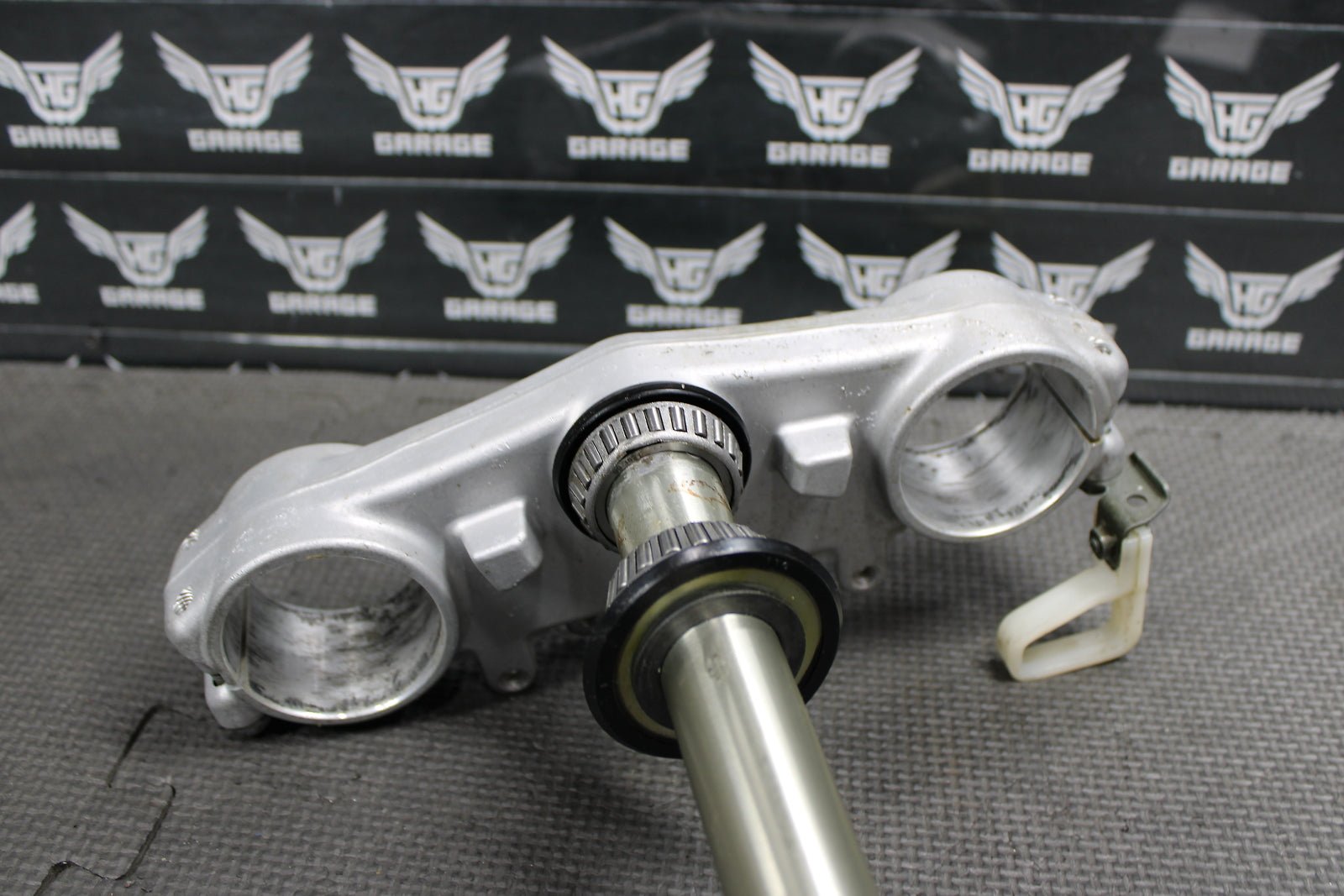 2002 YAMAHA YZ250F OEM FRONT FORKS LOWER UPPER TRIPLE TREE STEM CLAMP FAT BAR - hggarage