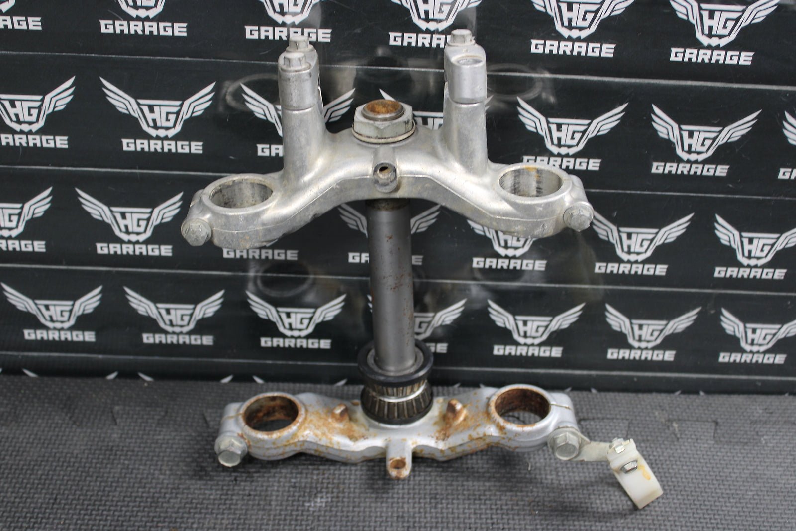 2002 KAWASAKI KX65 OEM FRONT FORKS LOWER UPPER TRIPLE TREE STEM CLAMP - hggarage