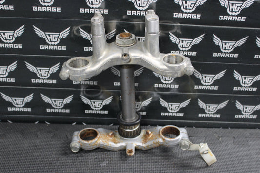 2002 KAWASAKI KX65 OEM FRONT FORKS LOWER UPPER TRIPLE TREE STEM CLAMP - hggarage