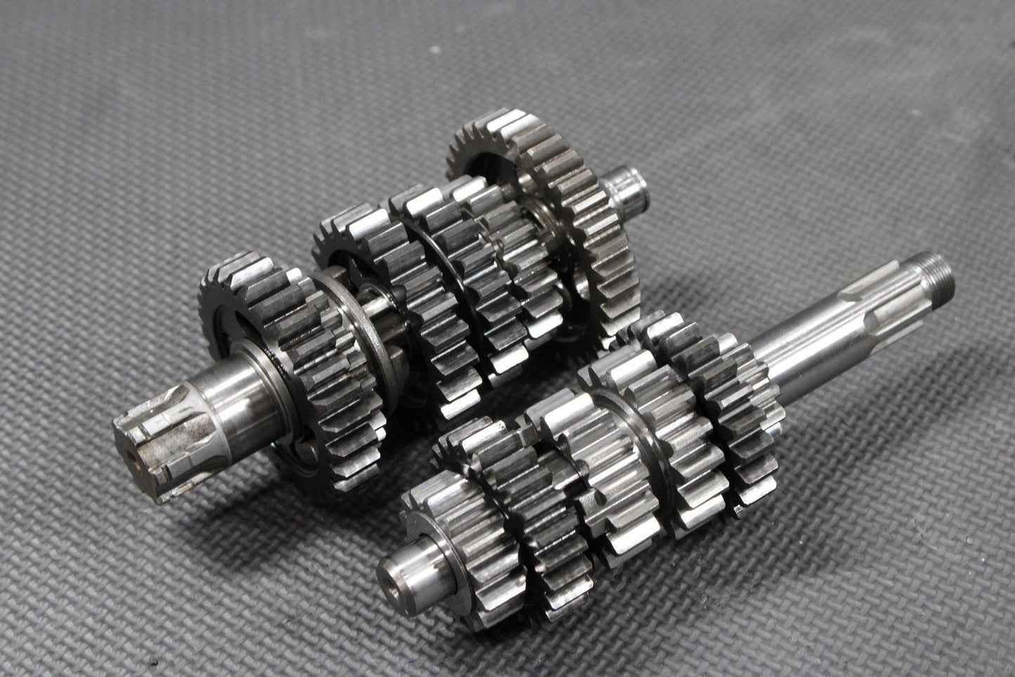 1986 KAWASAKI KDX200 OEM TRANSMISSION TRANNY GEARBOX SHIFT FORKS DRUM GEARS - hggarage
