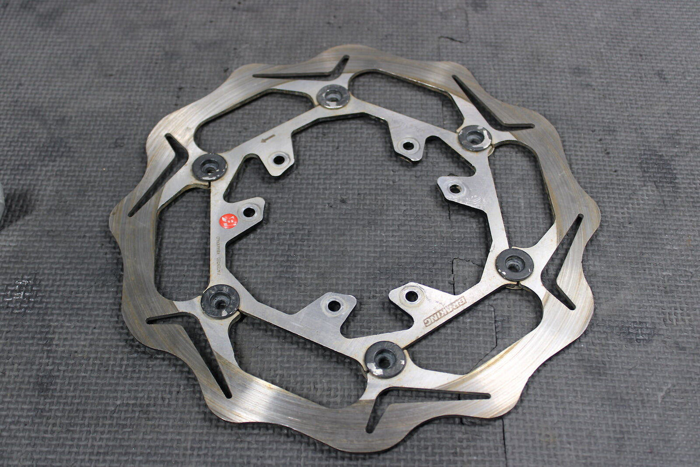 2013 HONDA CRF450R BRAKING OVERSIZED FRONT BRAKE DISC ROTOR BRACKET ASSEMBLY