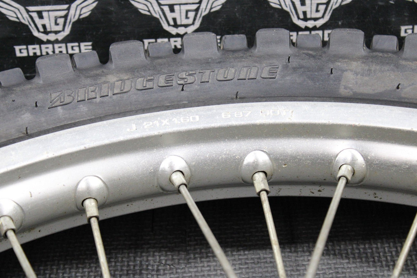 1988 HONDA CR125R CR250R CR500R OEM 21" FRONT WHEEL RIM HUB TIRE 446A5 - KS6 - 830 - hggarage