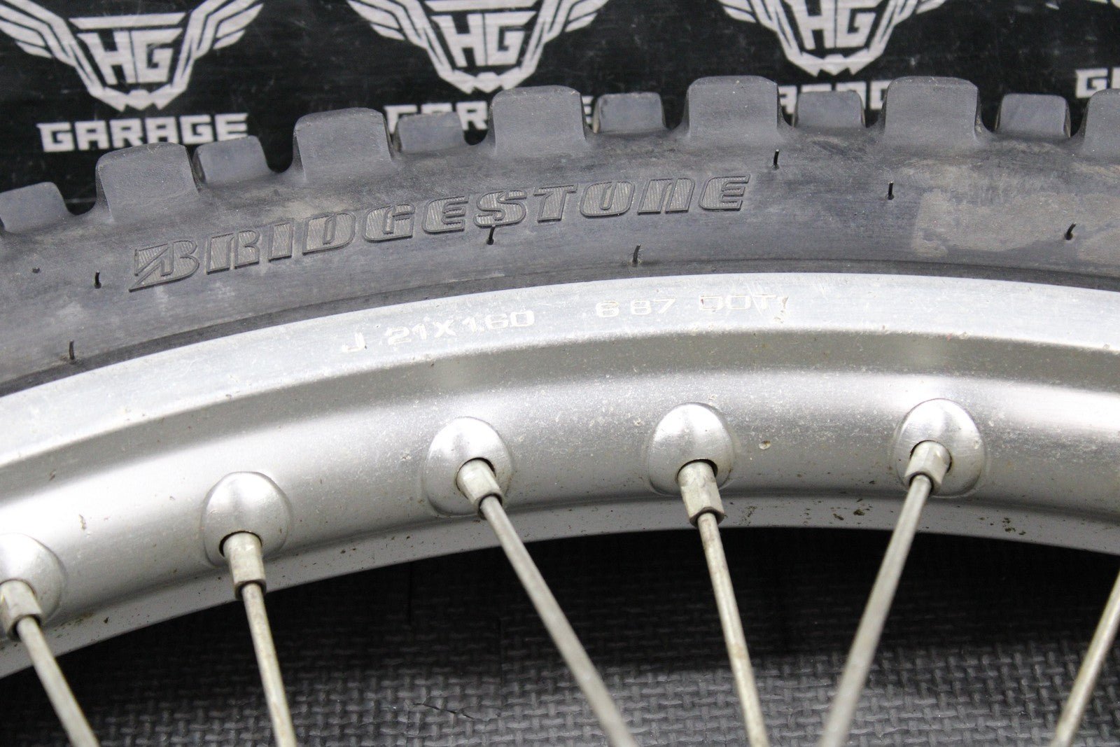 1988 HONDA CR125R CR250R CR500R OEM 21" FRONT WHEEL RIM HUB TIRE 446A5 - KS6 - 830 - hggarage