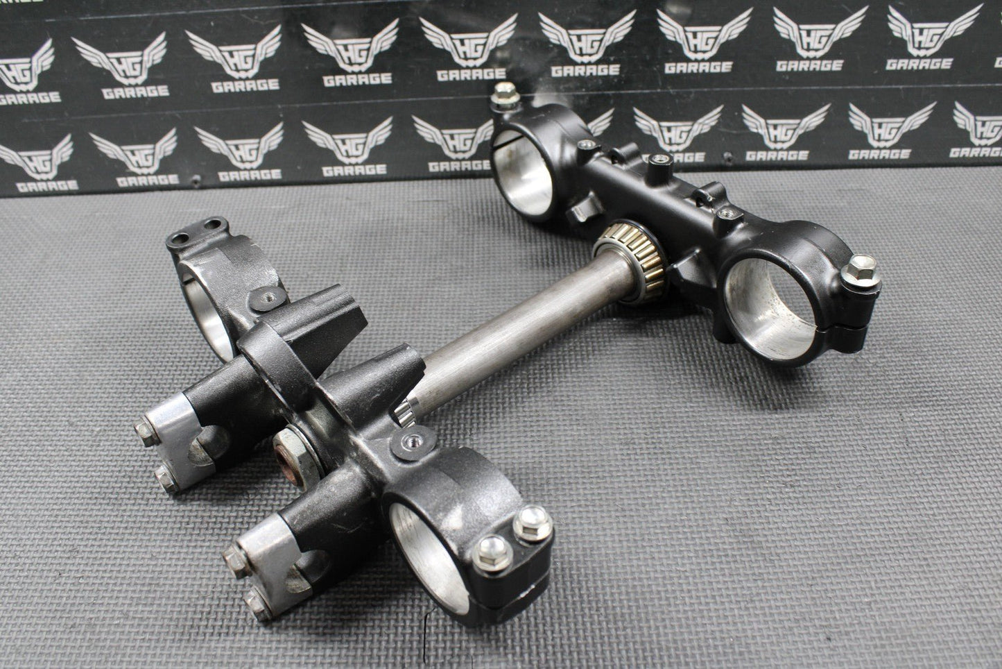 2009 KAWASAKI 09 - 20 KLX250 KLX250SF OEM FRONT FORKS TRIPLE TREE BAR CLAMP STEM - hggarage
