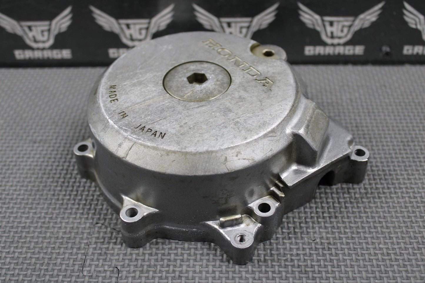 1991 HONDA 90 - 95 XR250R OEM LEFT CASE STATOR GENERATOR MAGNETO COVER 11341 - KZ1 - 6 - hggarage