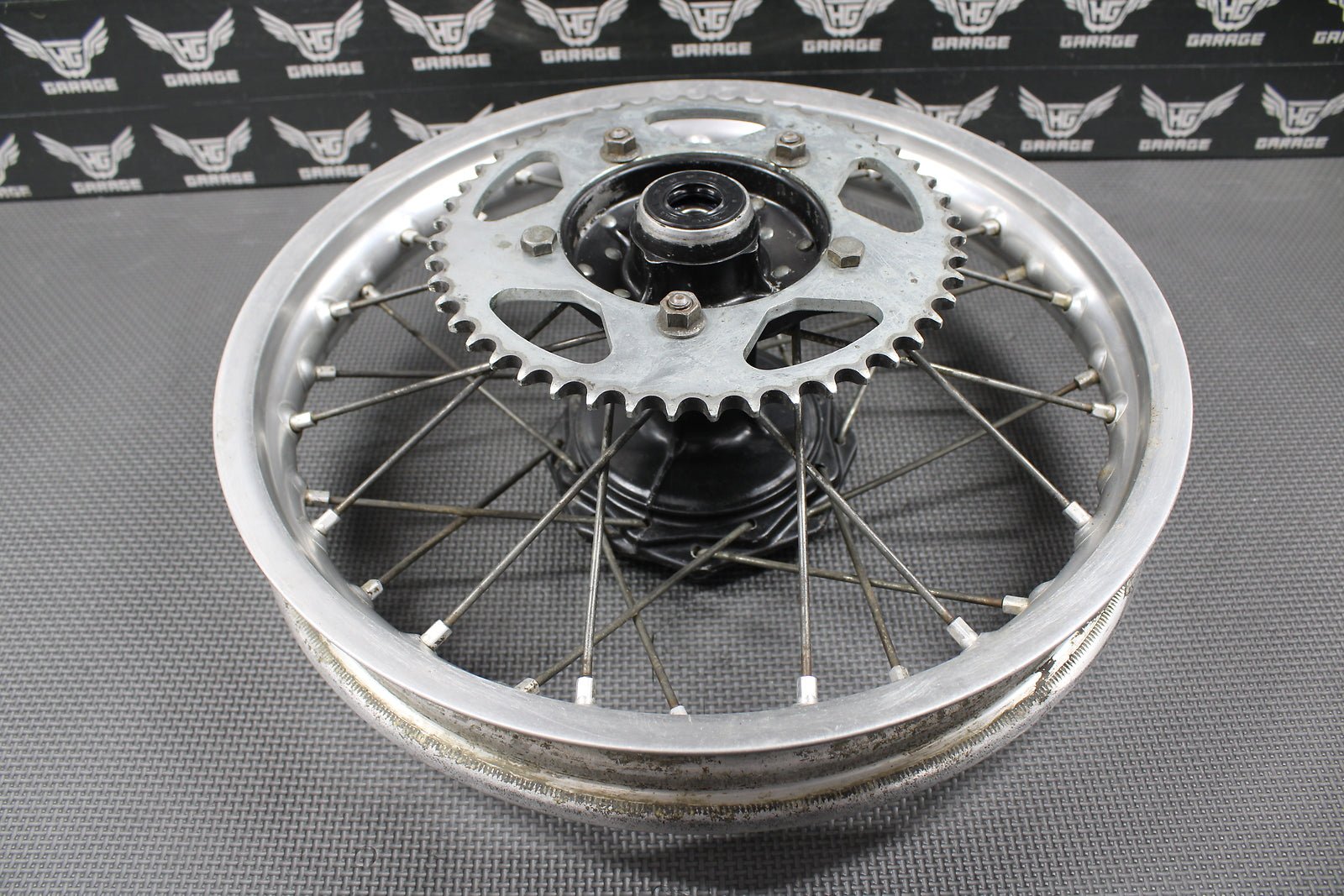 1984 1985 KAWASAKI KX80 OEM REAR BACK WHEEL RIM HUB 14 X 1.60 41034 - 1169 - hggarage