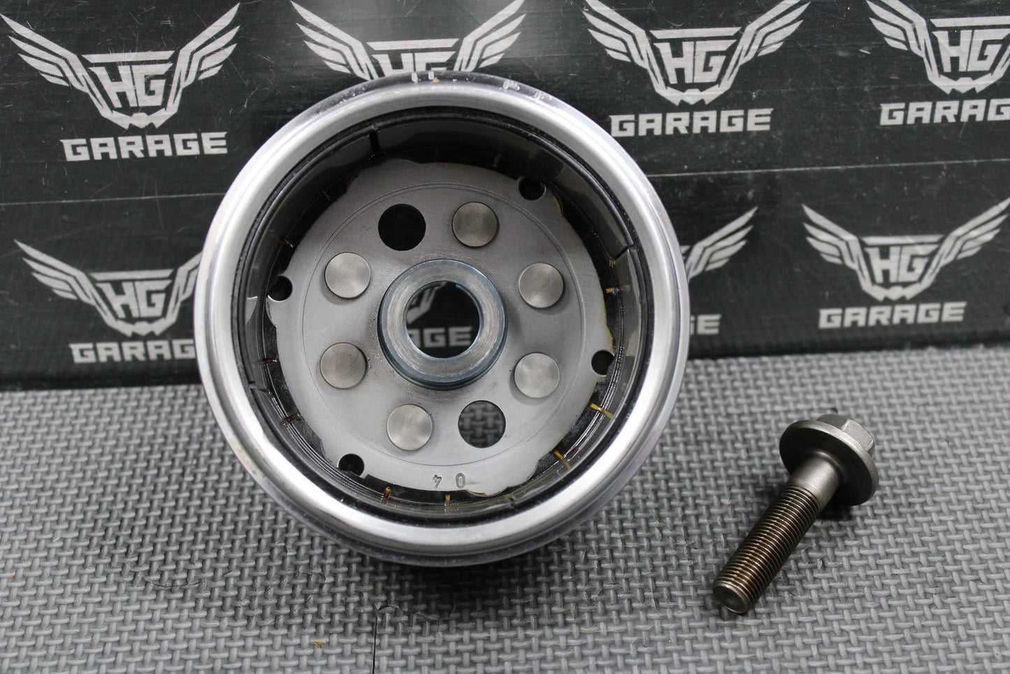 1991 HONDA 85 - 95 XR250R OEM STATOR MAGNETO ROTOR FLYWHEEL 31110 - KL4 - 014 NICE! - hggarage