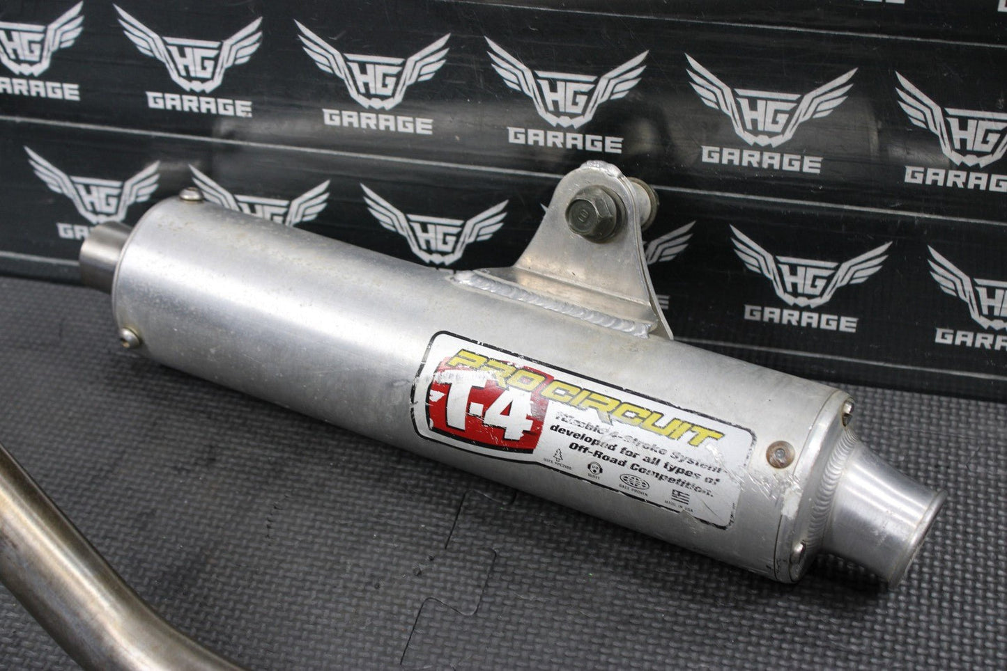 2000 YAMAHA TTR125L PRO CIRCUIT T - 4 MUFFLER EXHAUST SILENCER SLIP ON PIPE - hggarage