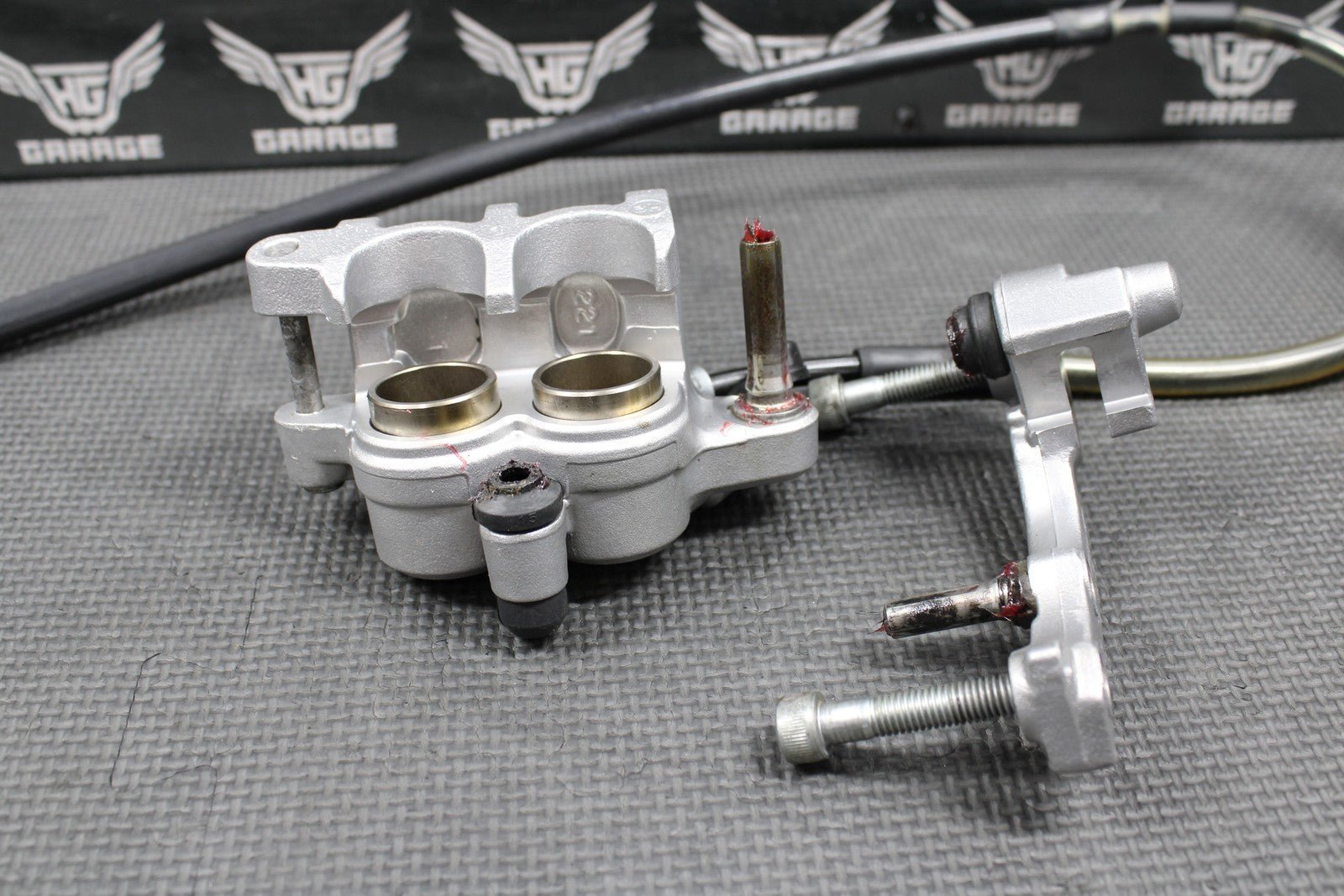 2014 KAWASAKI 13 - 14 KX250F KX450F OEM FRONT BRAKE CALIPER MASTER CYLINDER ASV - hggarage