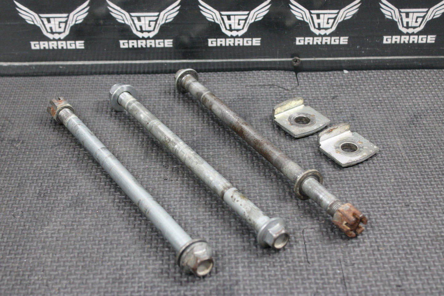 2004 KAWASAKI KX65 00 - 22 OEM FRONT REAR AXLE BACK WHEEL RIM SWINGARM PIVOT BOLTS - hggarage