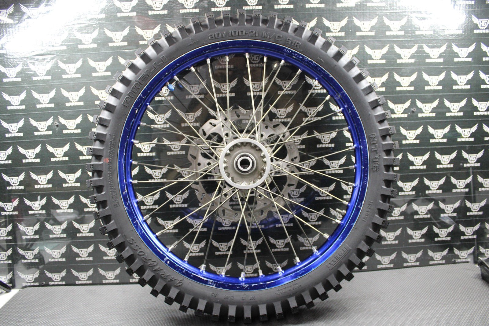 2020 YAMAHA 20 - 22 WR250F 18 - 22 YZ250FX OEM DID BLUE FRONT WHEEL RIM HUB NEW TIRE - hggarage