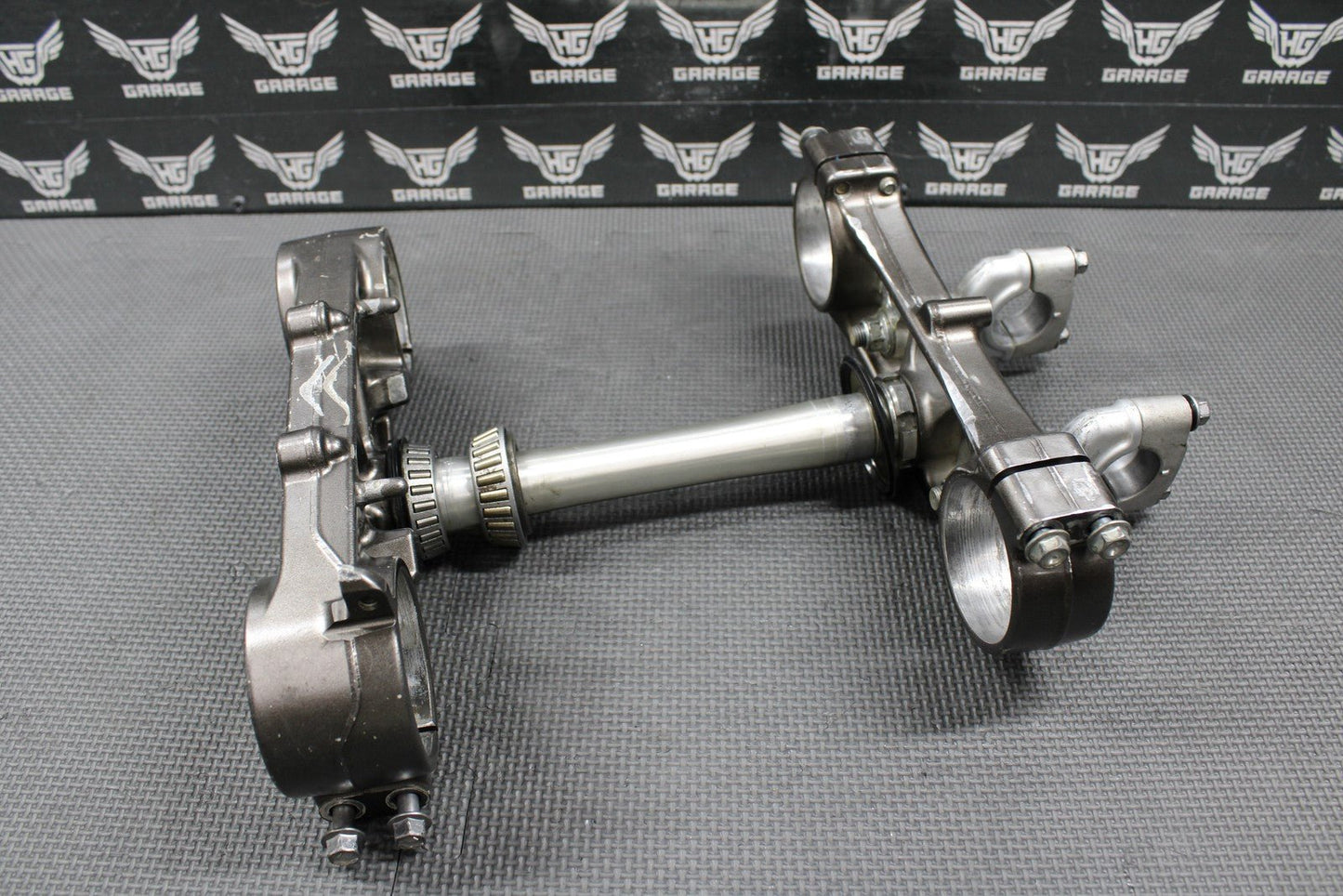 2010 2011 YAMAHA YZ250F OEM FRONT FORKS LOWER UPPER TRIPLE TREE STEM BAR CLAMP - hggarage