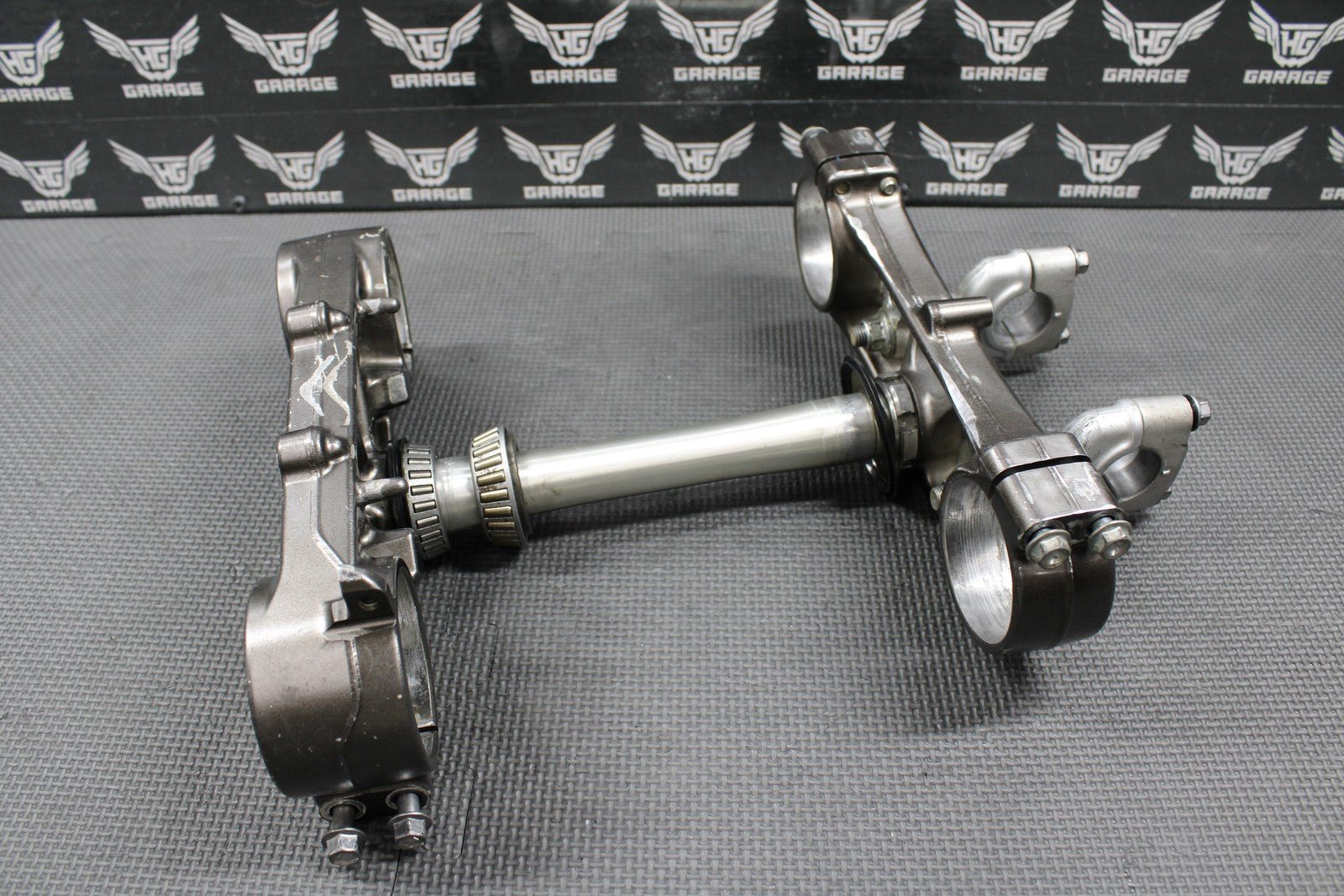2010 2011 YAMAHA YZ250F OEM FRONT FORKS LOWER UPPER TRIPLE TREE STEM BAR CLAMP - hggarage