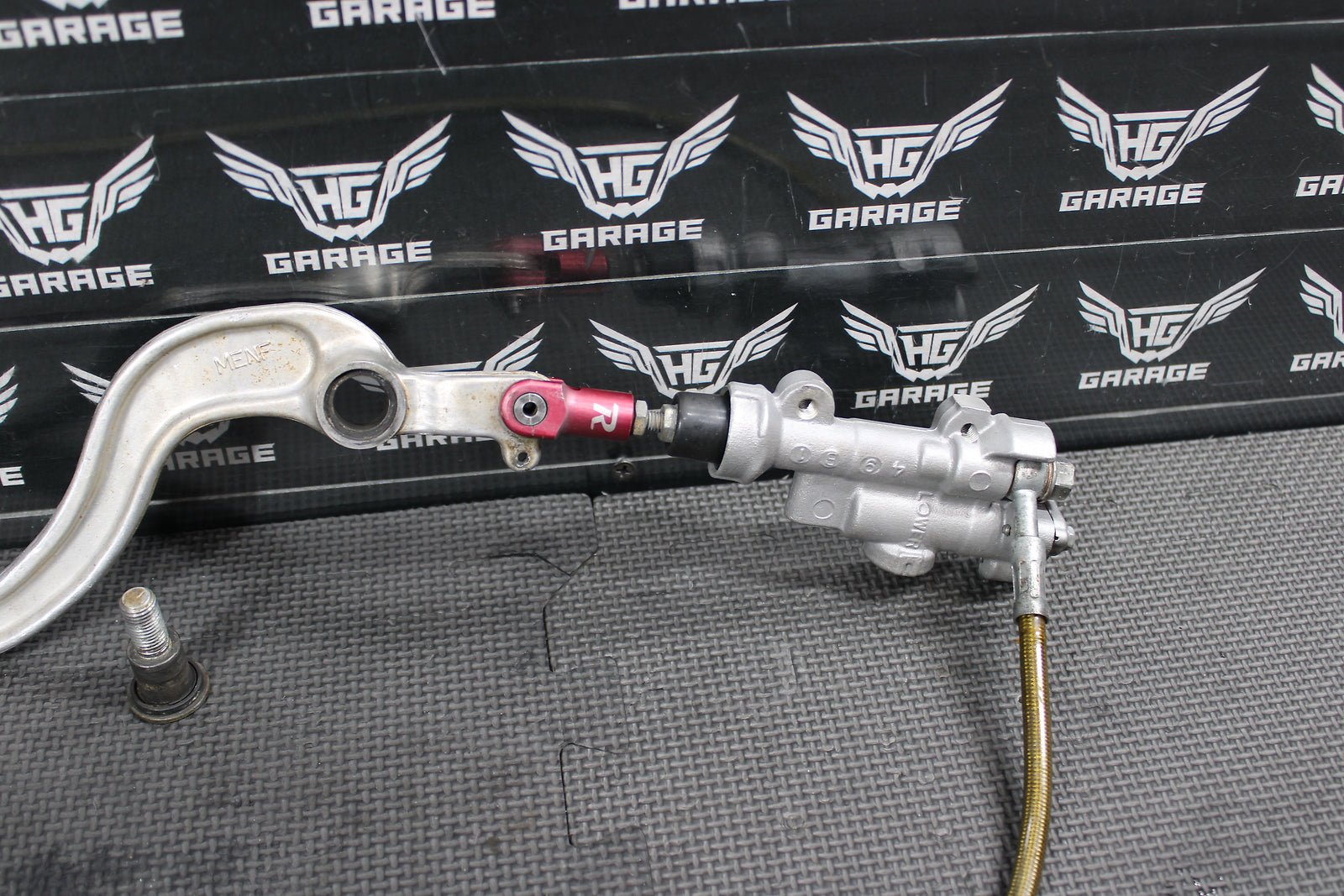 2009 HONDA CRF450R OEM NISSIN REAR BACK BRAKE CALIPER MASTER CYLINDER ASSEMBLY - hggarage