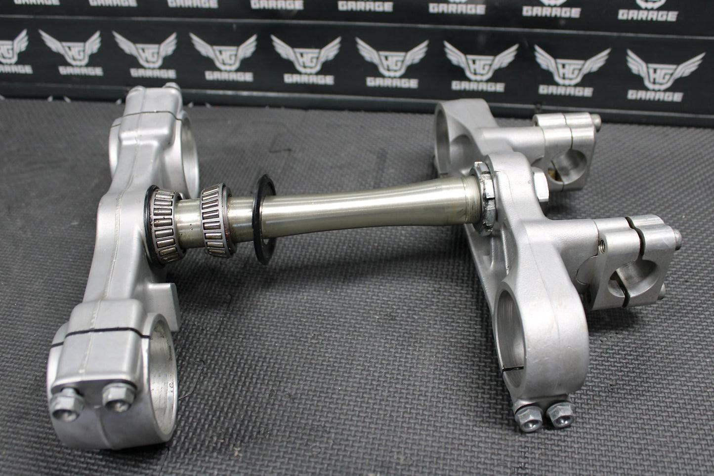 1998 HONDA CR125R OEM FRONT FORKS LOWER UPPER TRIPLE TREE STEM FAT BAR CLAMP - hggarage