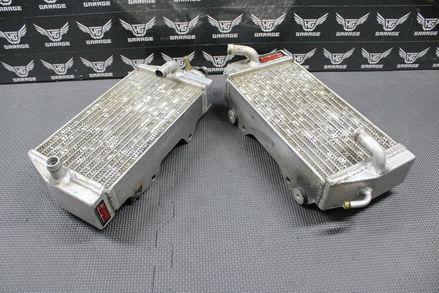 2004 02 - 04 HONDA CRF450R FLUIDYNE POWERSPORTS LEFR RIGHT RADIATOR RADIATORS SET - hggarage