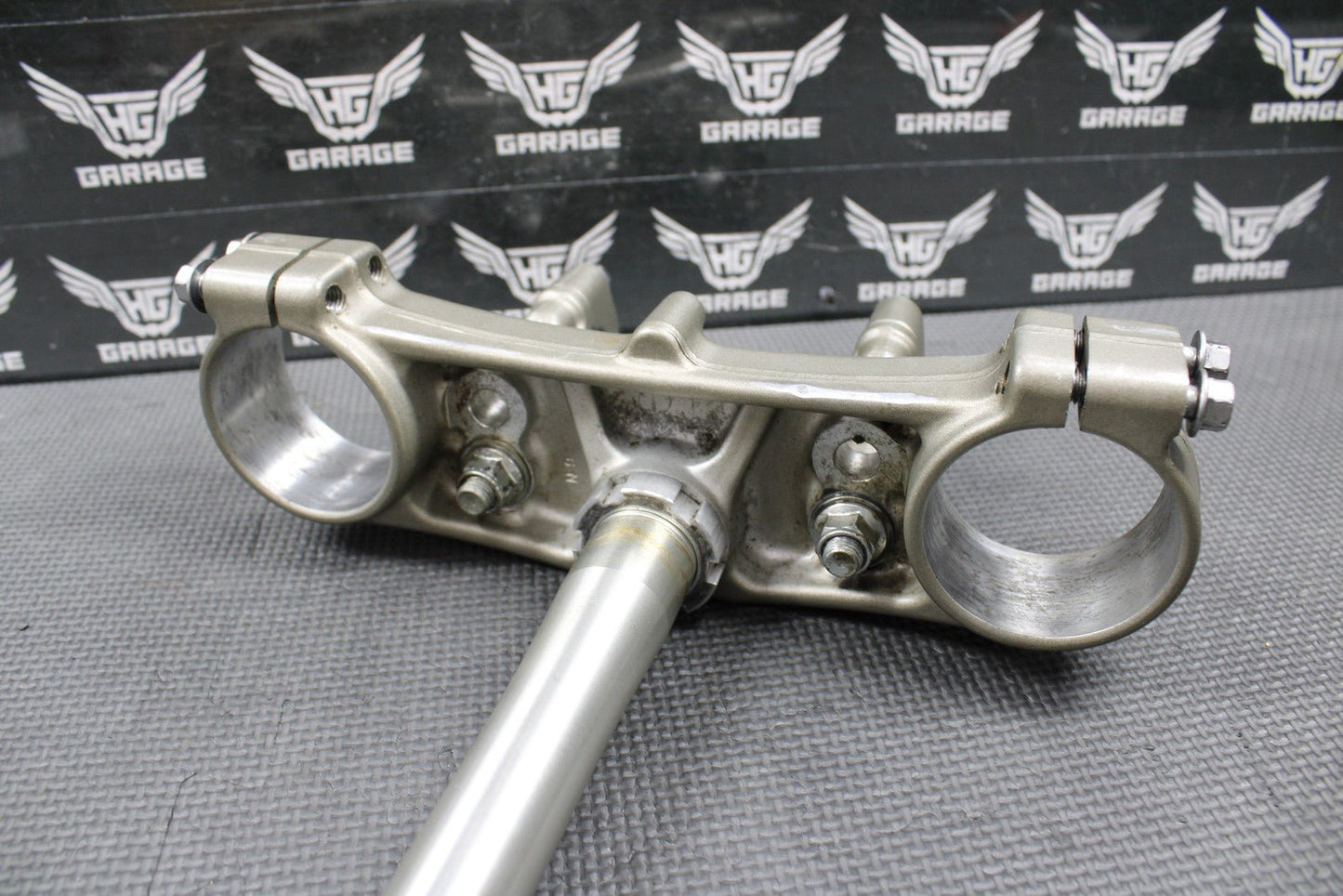 2009 YAMAHA YZ450F OEM FRONT FORKS LOWER UPPER TRIPLE TREE STEM BAR CLAMP STEM - hggarage