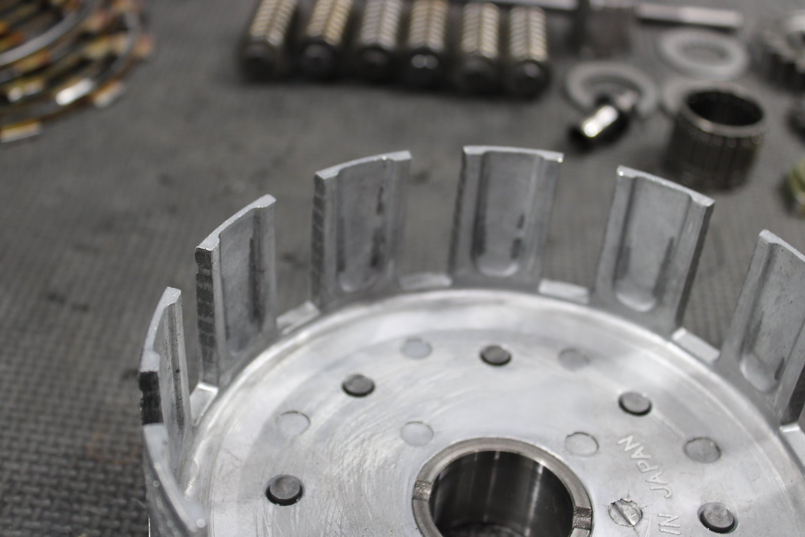 1991 Kawasaki KDX250 OEM Complete Clutch W Plates Basket Hub - hggarage